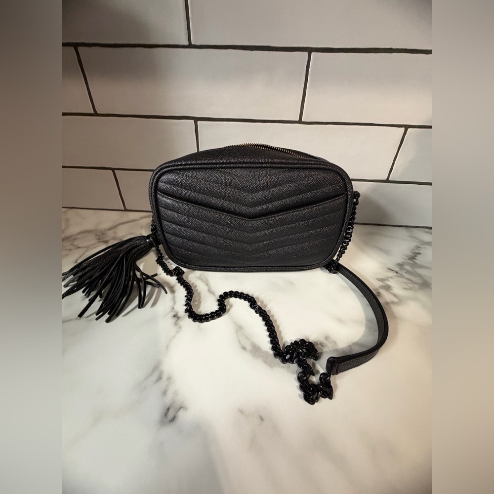 Yves Saint Laurent Black Lou Mini Camera Bag - Picture 3 of 11